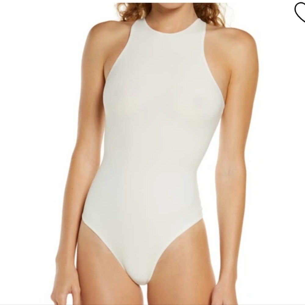 Skims FITS EVERYBODY HIGH NECK BODYSUIT Marble Small